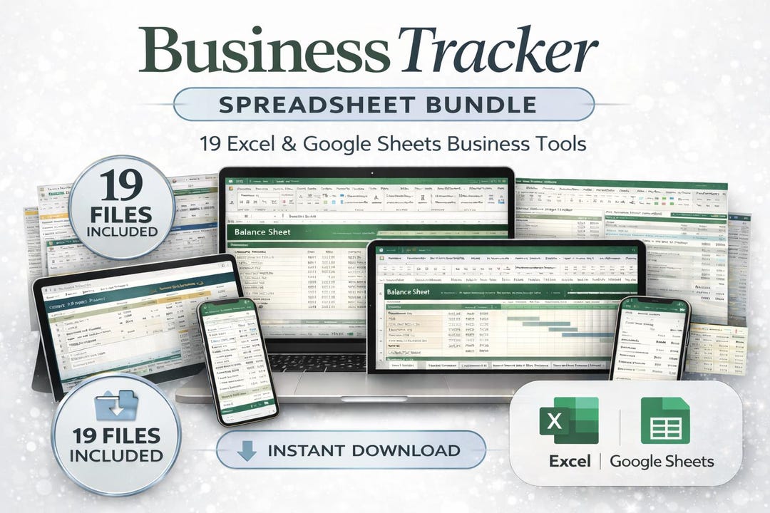 Profit and Loss Spreadsheet Business Income & Expense Tracker Excel and ...