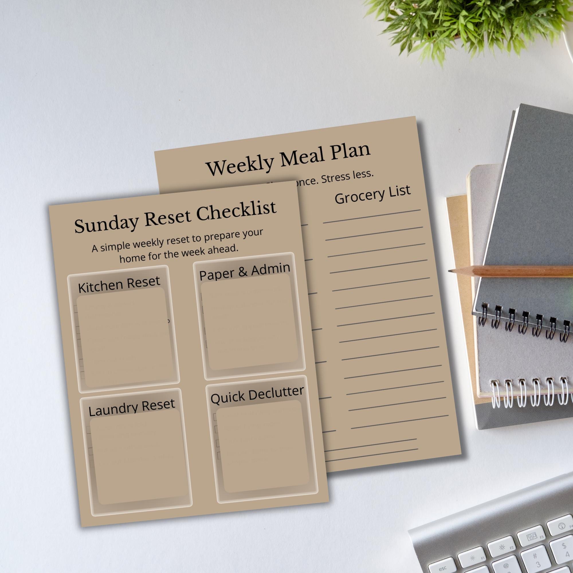 Sunday Reset Checklist Printable | Weekly Cleaning Routine | Reset Your ...
