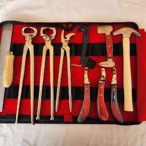 Kit de herramientas para herrador profesional: equipo para herrar y recortar cascos