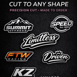 Pegatinas con logotipo personalizado / Vinilos adhesivos troquelados / Logotipos comerciales de cualquier forma / Pegatinas personalizadas / Adhesivos impermeables para exteriores