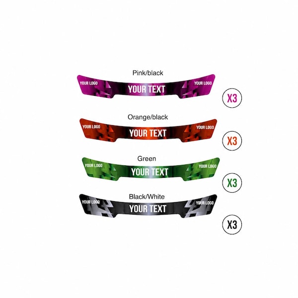 Aangepaste vizierstrip racehelm – gepersonaliseerde naam en logo – vizierbanner karting/motorsport