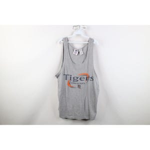 Camiseta sin mangas de béisbol Detroit Tigers para hombre, talla XL, con logo de los años 90, color gris jaspeado, camiseta sin mangas vintage de los Detroit Tigers, camiseta sin mangas de los años 90 de Detroit