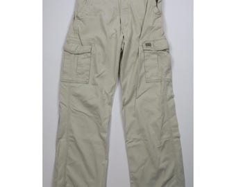 Vintage Y2K 2006 Levis Herr 34x32 Loose Fit Baggy Vida Ben Cargobyxor Beige, Vintage Levi's Cargobyxor, Vintage Levis Vida Benbyxor, Y2K