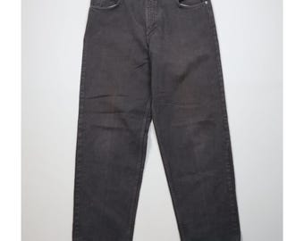 90s Y2K Calvin Klein Mens 34x30 Faded Baggy Tapered Leg Denim Jeans Gray, Vintage Calvin Klein Baggy Denim Jeans, 1990s Calvin Klein Jeans