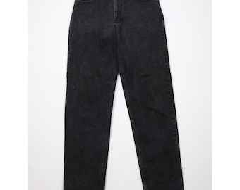 Pantalones vaqueros Calvin Klein de los 90 para hombre, talla 32x34, de corte recto, desgastados, negros, fabricados en EE. UU., vaqueros Calvin Klein vintage, vaqueros de mezclilla CK de los 90, vaqueros vintage