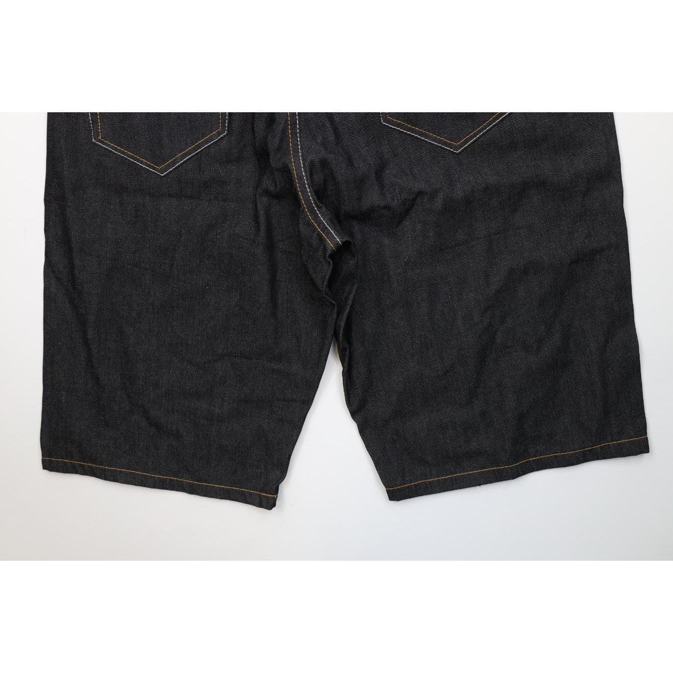 90s Y2K Streetwear Mens 42 Faded Baggy Fit Denim Jean Shorts Jorts
