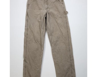 Salopette Lee des années 90 pour homme, 34 x 34, délavé à la pierre délavé, jean large en denim de charpentier, jean Lee Wide Lee vintage, salopette Lee des années 1990, jean large