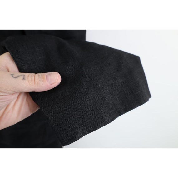 90s Streetwear Womens 8 Faded Linen Knit Suit Coa… - image 7