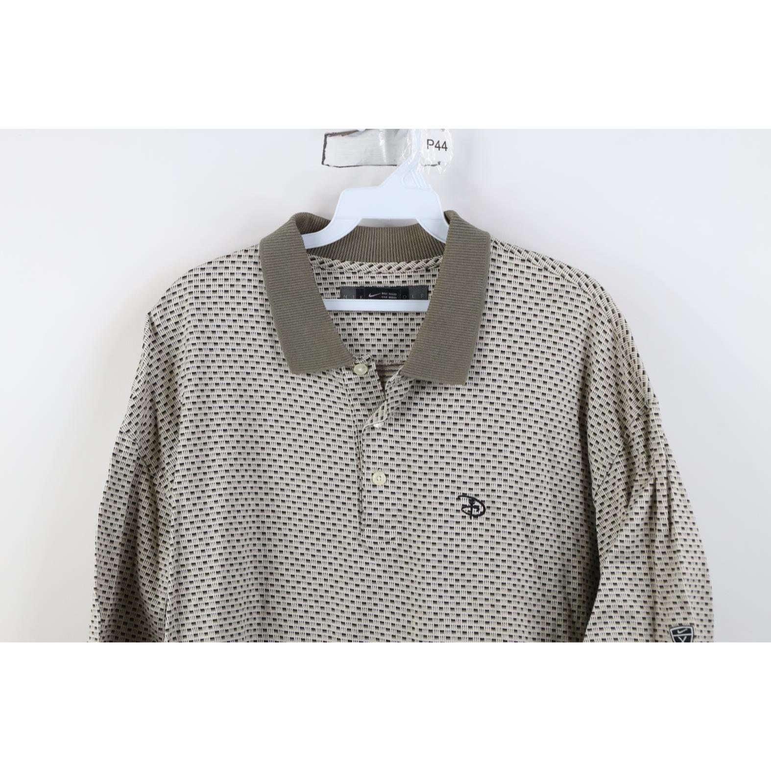 90s Y2K Nike Golf X Disney Mens XL Mini Swoosh Knit Polo Shirt
