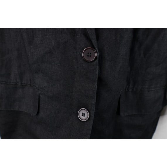 90s Streetwear Womens 8 Faded Linen Knit Suit Coa… - image 5