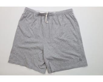 90s Streetwear Mens Size Medium Blank Above Knee Shorts Heather Gray, Vintage Blank Above Knee Shorts, Vintage Blank Dad Shorts, 90s Shorts