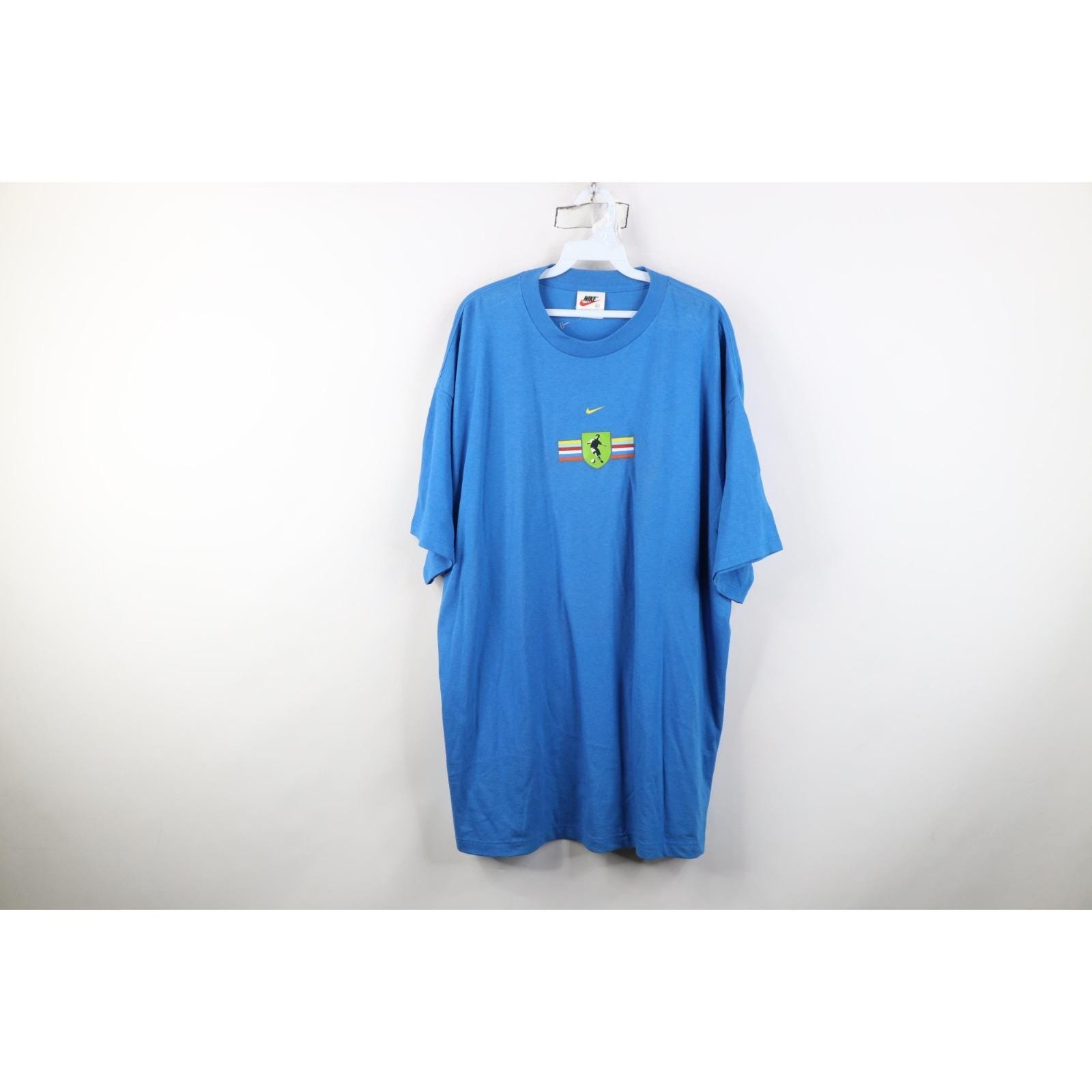 Deadstock Vintage 90s Nike Mens XL Center Swoosh Soccer T-shirt