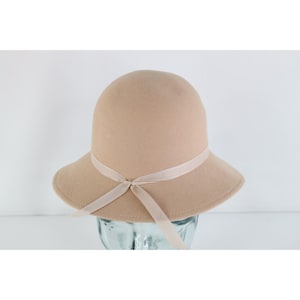 Vintage Peachfelt 100% Wool Kentucky Derby or Church Hat ? 1950s Retro Vintage Derby Hat Church Hat Kentucky Derby Hat  main image 3