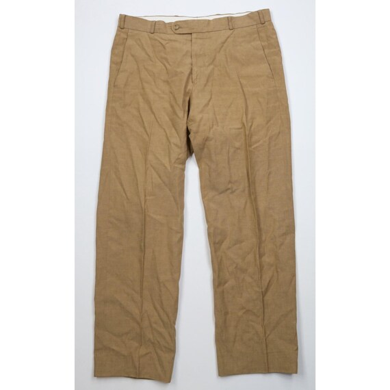 90s Streetwear Mens 44R 2 Piece Silk Linen Suit W… - image 11