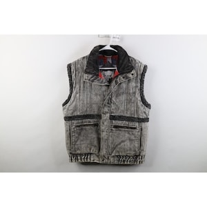 Acid Wash Denim Vest - Etsy