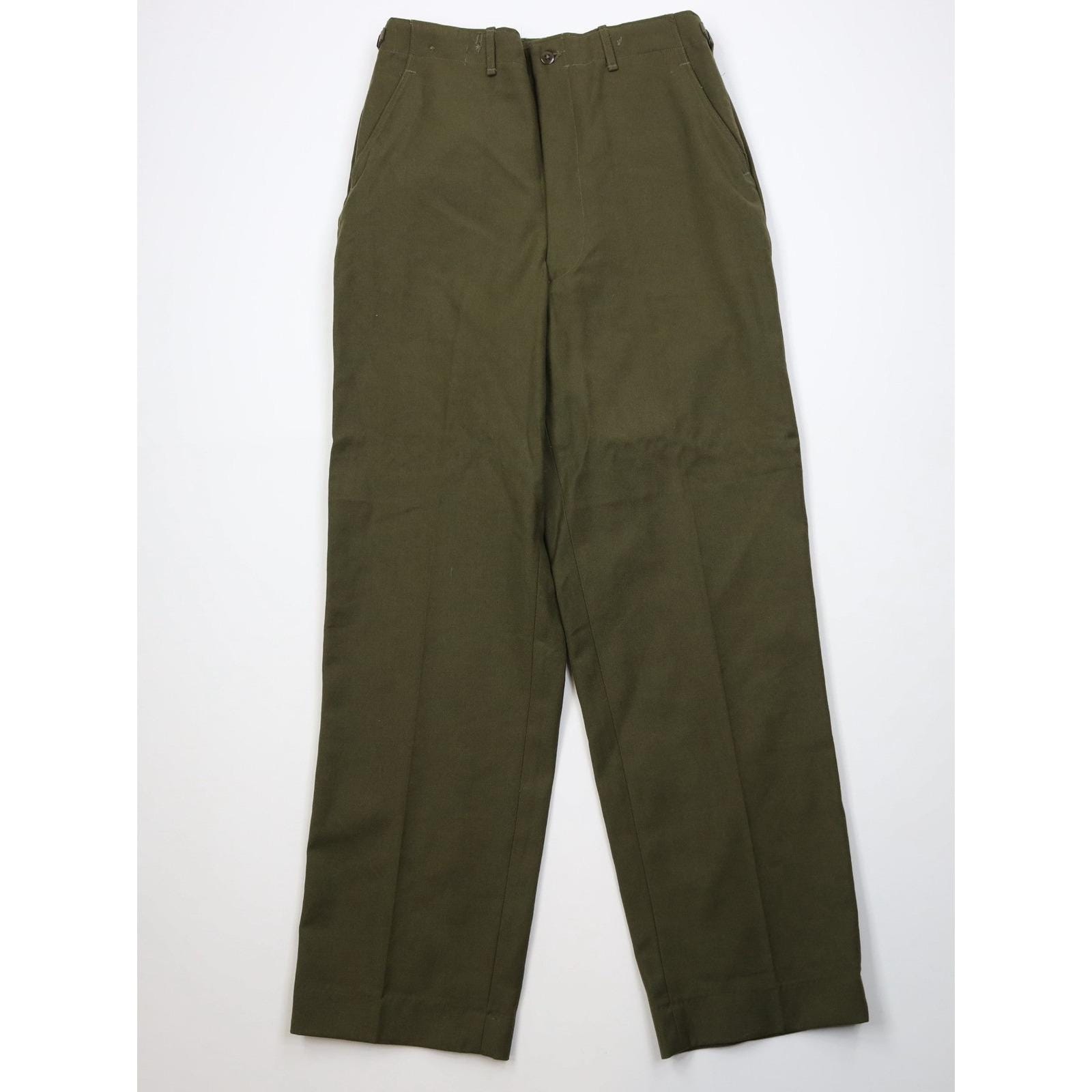 50s USGI Korean War Mens M Long M1951 Wool Wide Leg Field Trousers