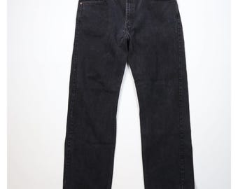 Jean Levis 505 pour homme des années 90, coupe classique délavé, coupe droite, noir, Jeans Levis 505 vintage, Jeans Levi's 505 des années 1990, Levi's vintage