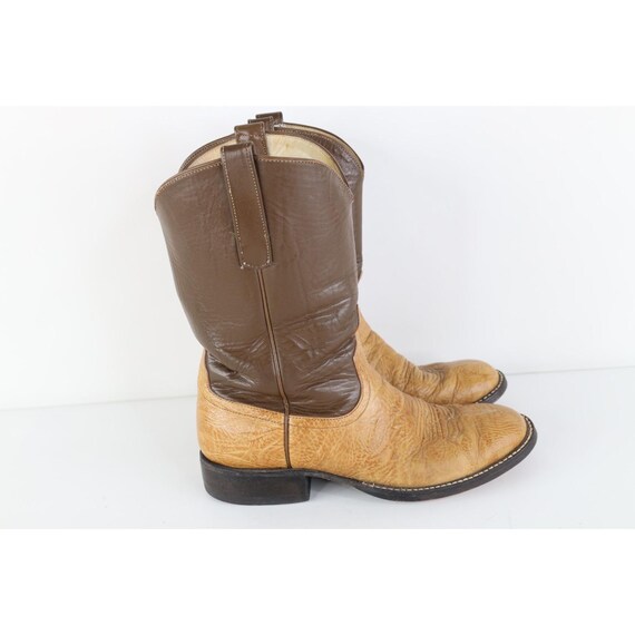 80s 90s Rockabilly Womens 10 Tribal Leather Weste… - image 4