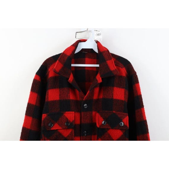 40s 50s Streetwear Mens Large Heavy Mackinaw Wool… - image 2