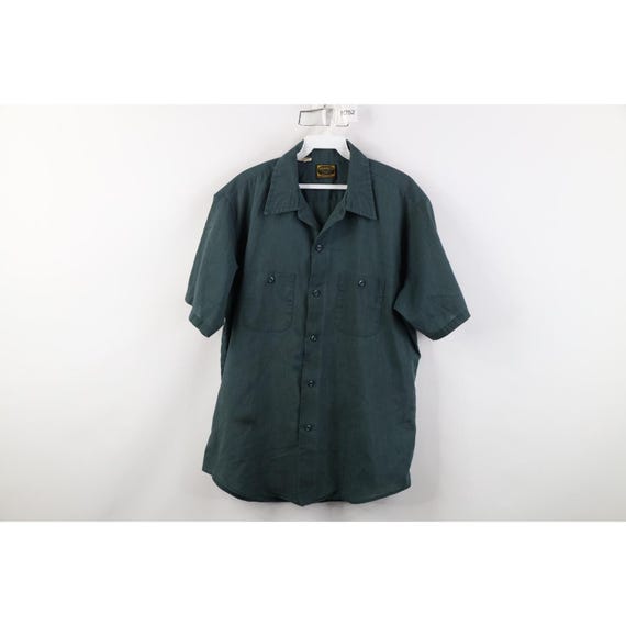 60s Streetwear Mens Large Distressed Mechanic Workwear Button Shirt USA, Vintage Workwear Button Shirt, 1960s Mechanic Shirt, 1960s Workwear