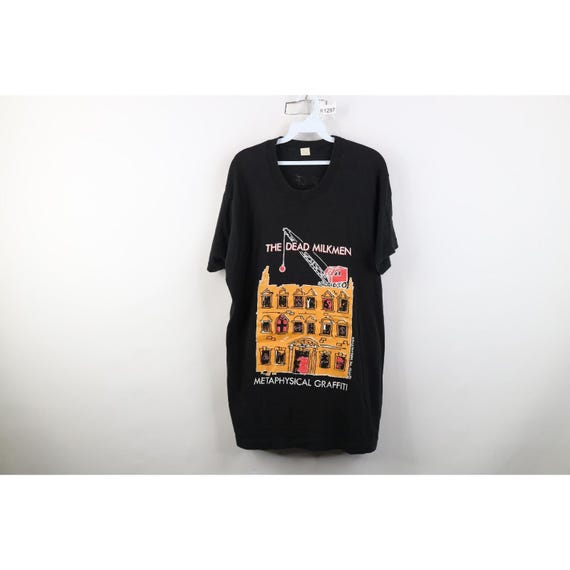90s Mens Large Metaphysical Graffiti Tour The Dead Milkmen Band T-Shirt USA, Vintage The Dead Milkmen Band T-Shirt, The Dead Milkmen T-Shirt