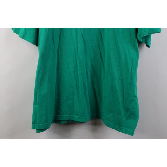 90s Champion Mens 2XL Faded Spell Out Heavyweight T-Shirt Green Cotton, Vintage Champion T-Shirt, 1990s Champion Heavyweight T-Shirt, 90s T View 3