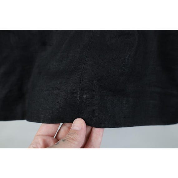90s Streetwear Womens 8 Faded Linen Knit Suit Coa… - image 12
