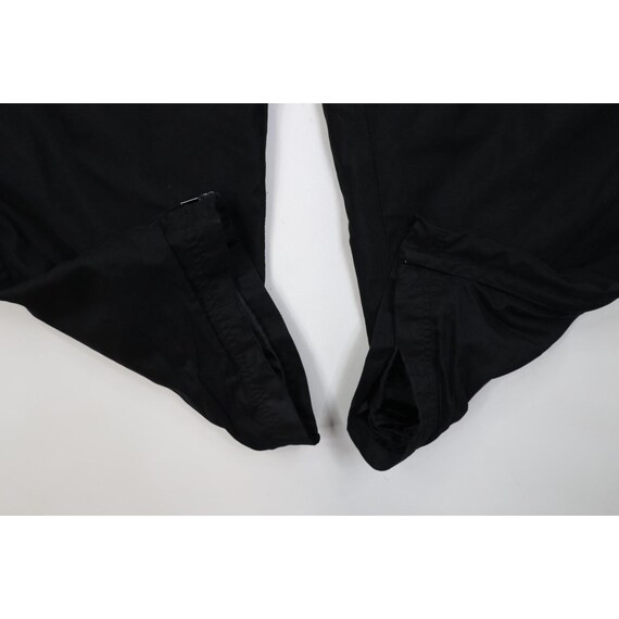 90s Champion Mens Large Faded Lined Wide Leg Microfiber Pants Black, Vintage Champion Wide Leg Pants, 1990s Champion Pants, 90s Champion View 5