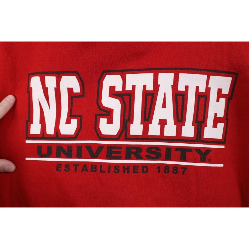 Années 90, Année 2000 pour homme fanée XL North Carolina State University Sweat à capuche, vintage NC State University Sweat à capuche, vintage NCSU Sweat à capuche image 5