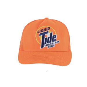 90s Tide Trans Am Tour Patch Spell Out Trucker Hat Snapback Orange USA, Vintage Car Racing Snapback Hat, Vintage Tide Hat, 1990s Racing Hat