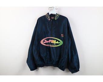 Veste coupe-vent chromatique interplanétaire taille unique pour homme surf des années 90 USA, veste courte Style surf vintage, veste de surf des années 90, plage