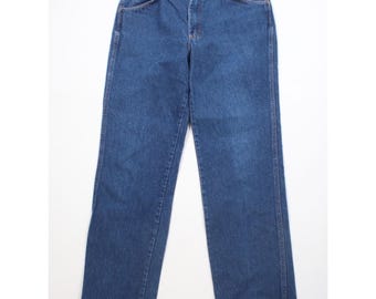 70-80-tals Dickies Branders Herr 32x30 Blekta Raka Jeans Blå, Vintage Dickies Denim Jeans, 1970-tals Dickies Branders Jeans, Dickies