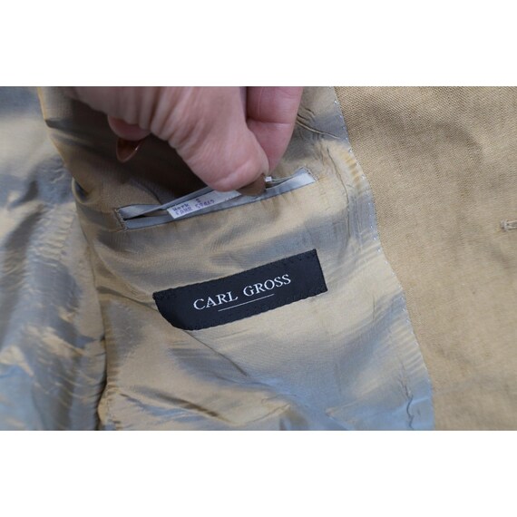 90s Streetwear Mens 44R 2 Piece Silk Linen Suit W… - image 5