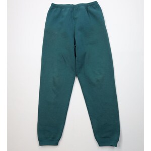 90s Streetwear Womens Medium Distressed Blank Sweatpants Joggers Pants Green, Vintage Blank Sweatpants, 1990s Joggers Pants, Womens Pants