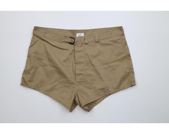 1940s US ARMY Khaki Cotton Twill Shorts / Trunks | Size 23