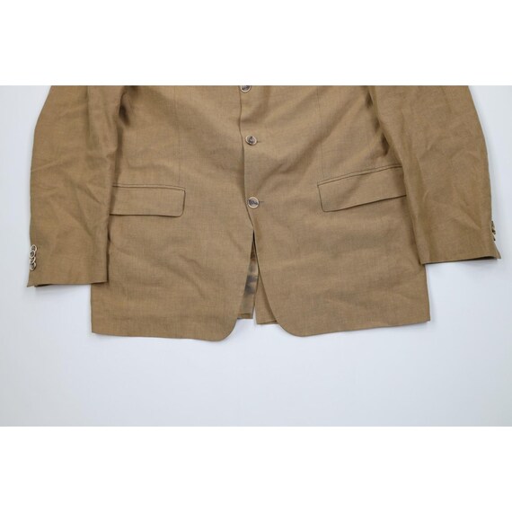 90s Streetwear Mens 44R 2 Piece Silk Linen Suit W… - image 4