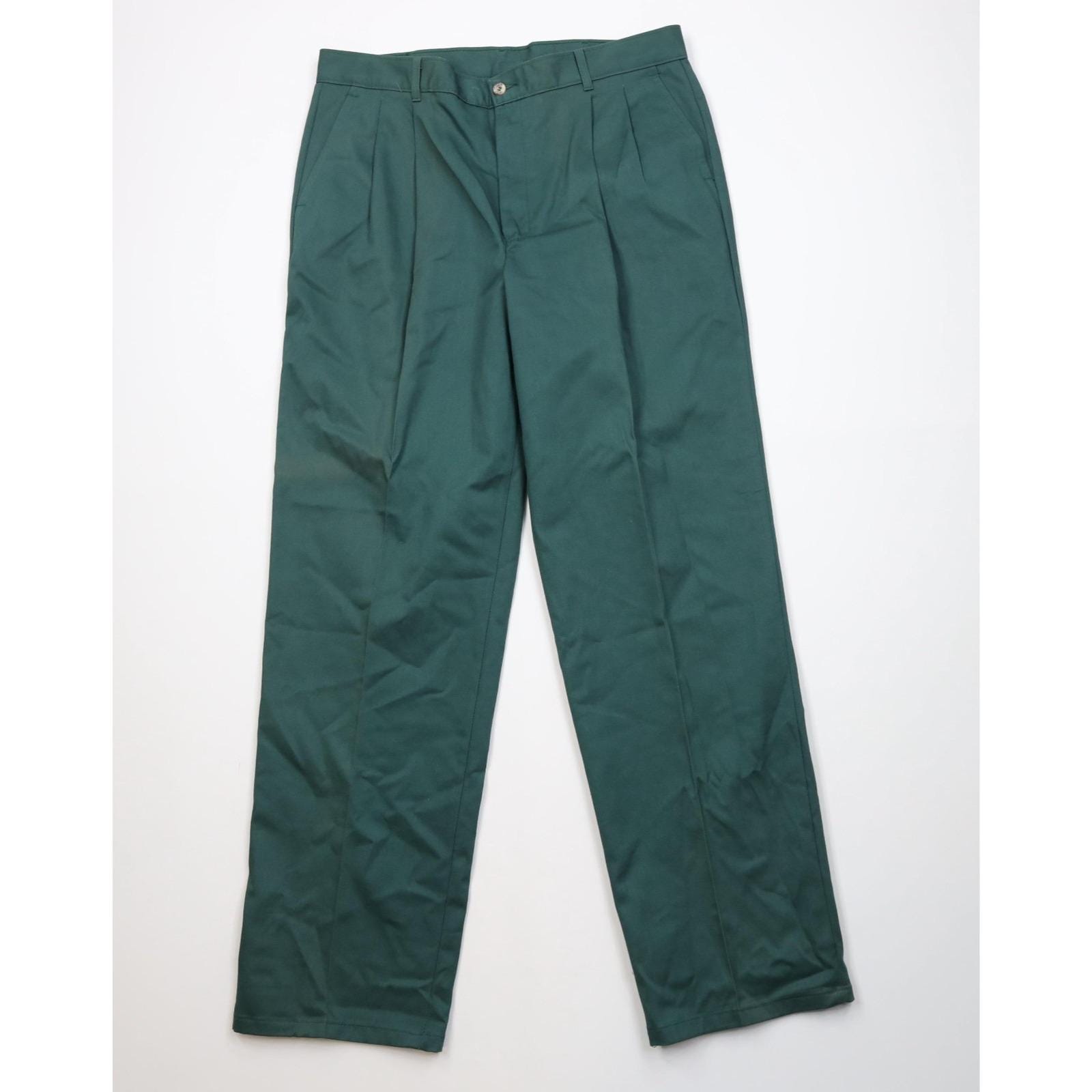 パンツ wide chino pants 90s 90s Streetwear Mens 36x33 Faded Wide Leg Chino Pants Green Cotton