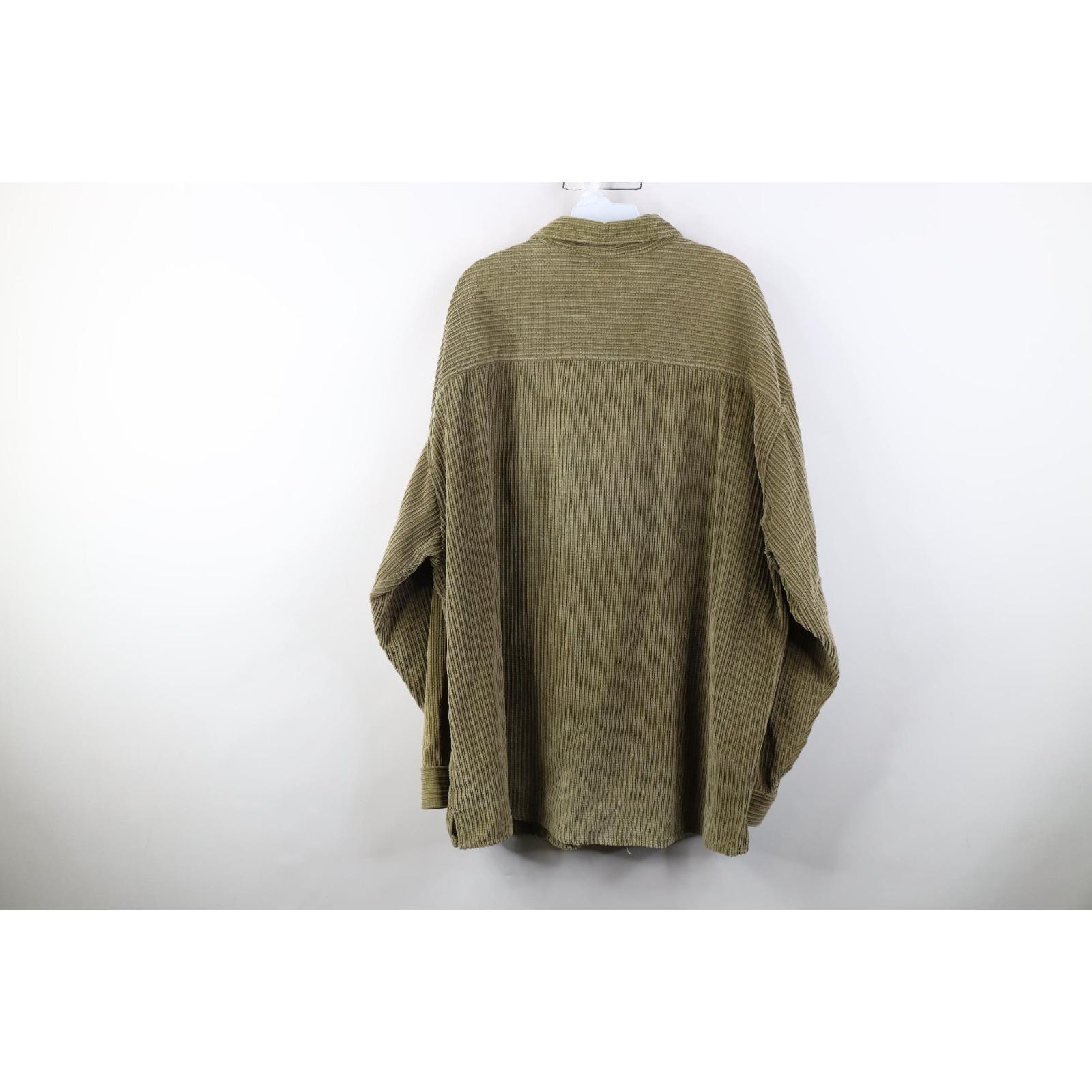90s Streetwear Mens XL Faded Baggy Fit Corduroy Shirt Jacket Jac