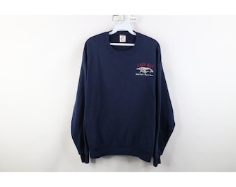 90s Streetwear Mens Large Distressed Cape May Whale Watch Center Sweatshirt, Vintage Whale Sweatshirt, 1990s Cape May Sweatshirt, Nature
