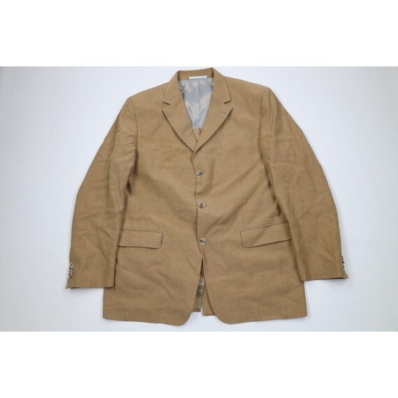 90s Streetwear Mens 44R 2 Piece Silk Linen Suit W… - image 2