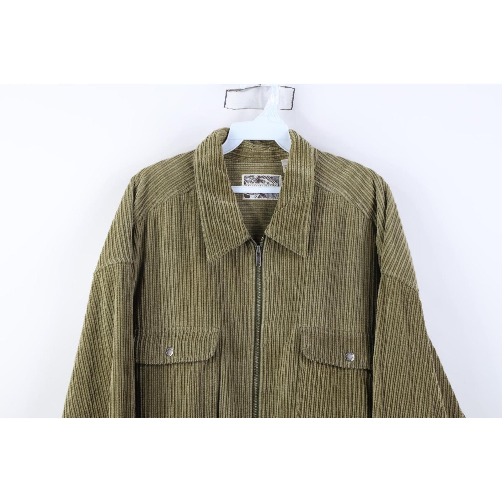 90s Streetwear Mens XL Faded Baggy Fit Corduroy Shirt Jacket Jac