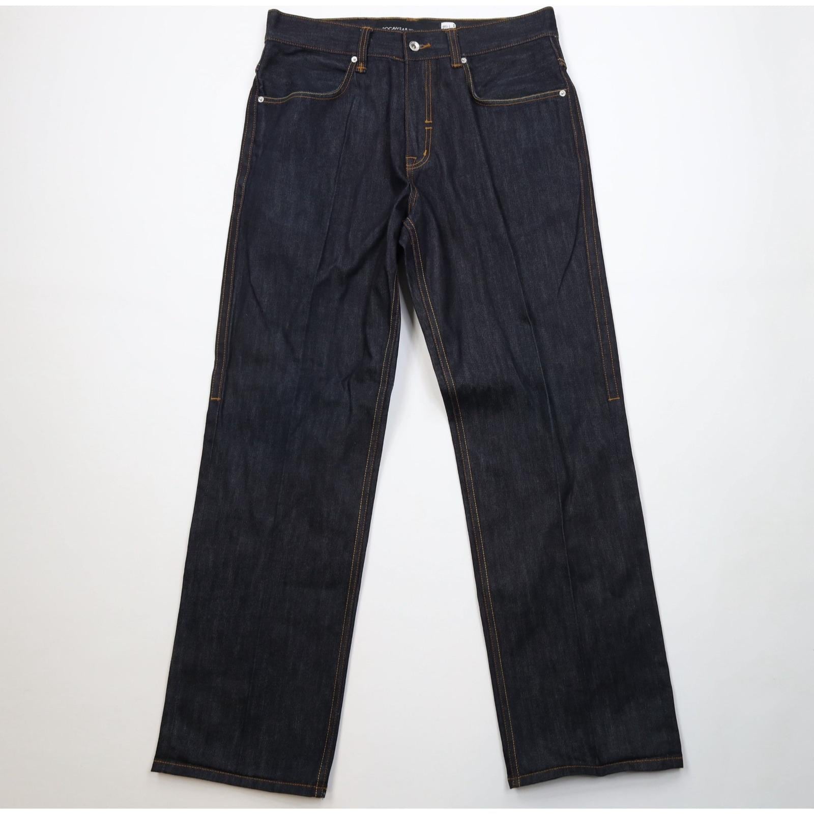 90s Y2K Rocawear Mens 36x34 Faded Baggy Wide Leg Denim Jeans 