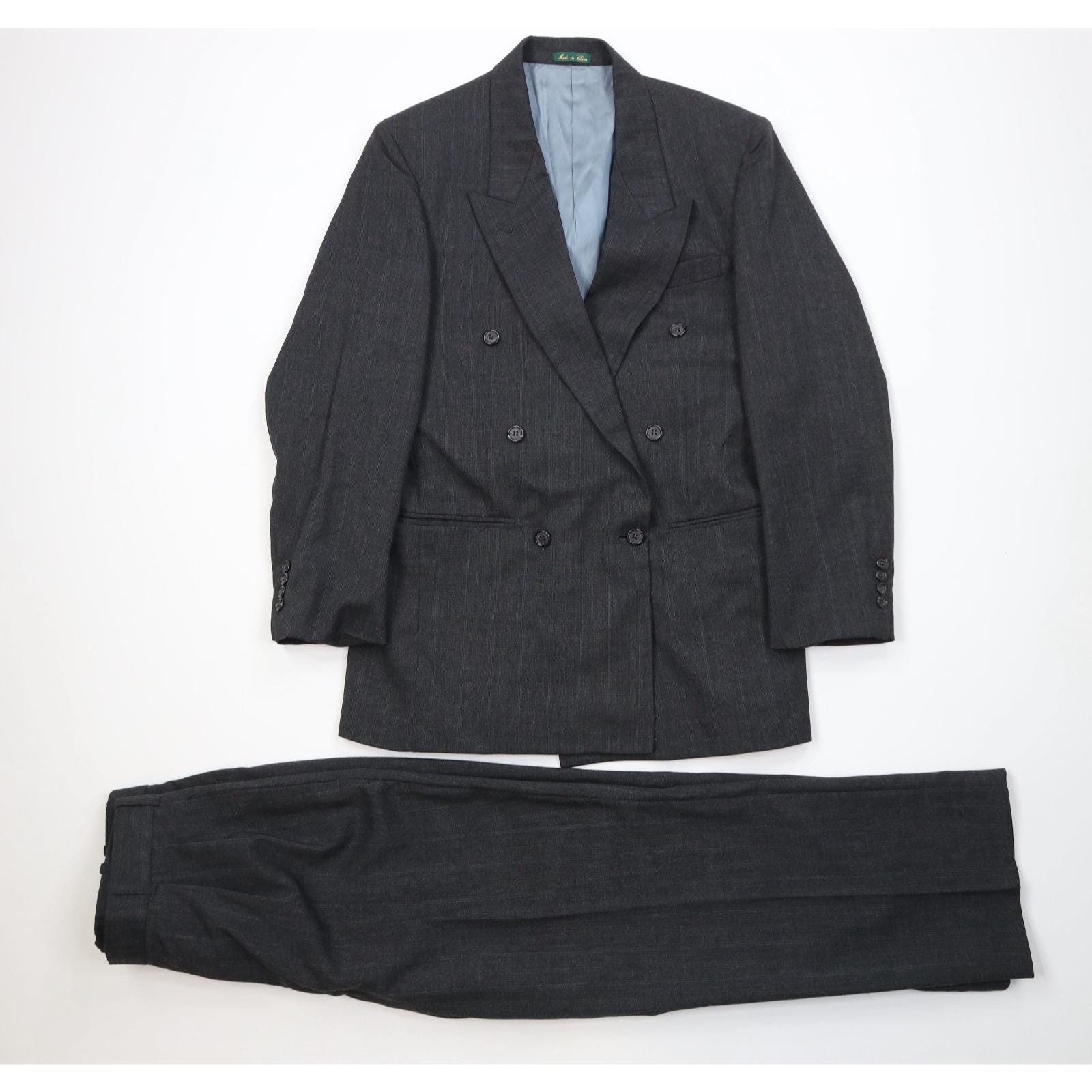Vintage Double Breasted Suit 38r - Etsy