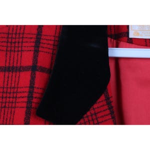 Années 90 Pendleton Womens 16 garniture en velours laine costume blazer veste rouge à carreaux USA, veste blazer Vinage Buisnesscore, veste blazer Pendleton en laine image 4