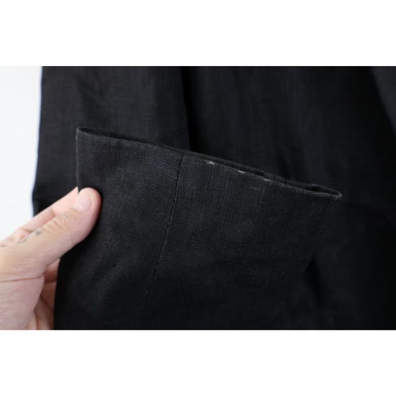 90s Streetwear Womens 8 Faded Linen Knit Suit Coa… - image 9