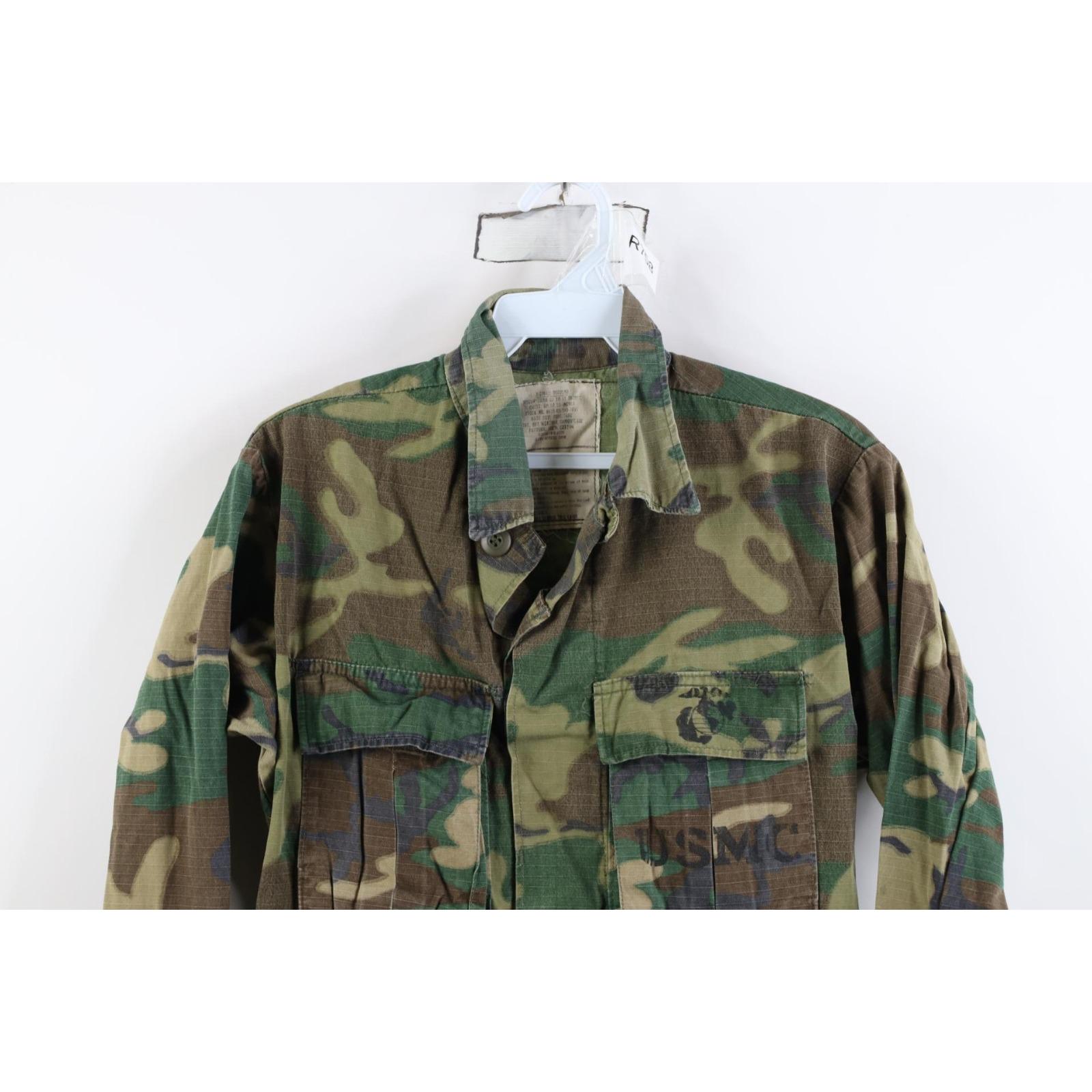 70s Vietnam War Mens XS Camouflage Hot Weather Field Coat USMC