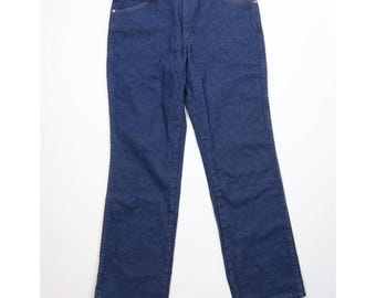 Jaren 90 Y2K Wrangler heren 31 x 30 vervaagde western cowboy jeans met rechte pijpen blauw, vintage Wrangler westernjeans, Wrangler-jeans jaren 1990, vintage heren