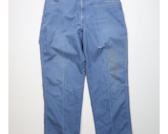 90er Jahre Streetwear Herren 38x30 Distressed Ausgestelltes Denim Jeans Blau mit weitem Bein, Vintage Jeans, 1990er Jahre Ausgestelltes Denim Jeans, Vintage Herrenjeans