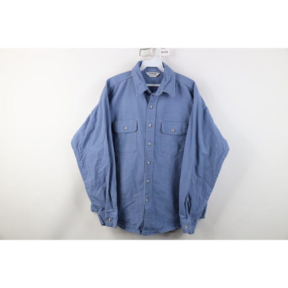 Chemise Homme Five Brother XXL Vintage - Bleu/Gris à Carreaux - Flannel USA - État Très Bon