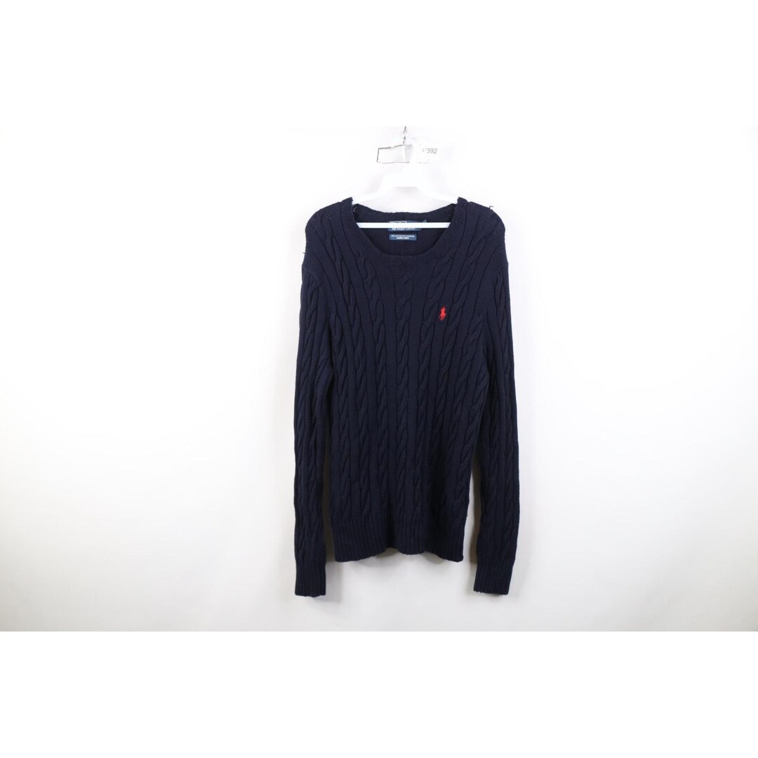 90s Ralph Lauren Womens XL Cashmere Blend Chunky Cable Knit Sweater ...